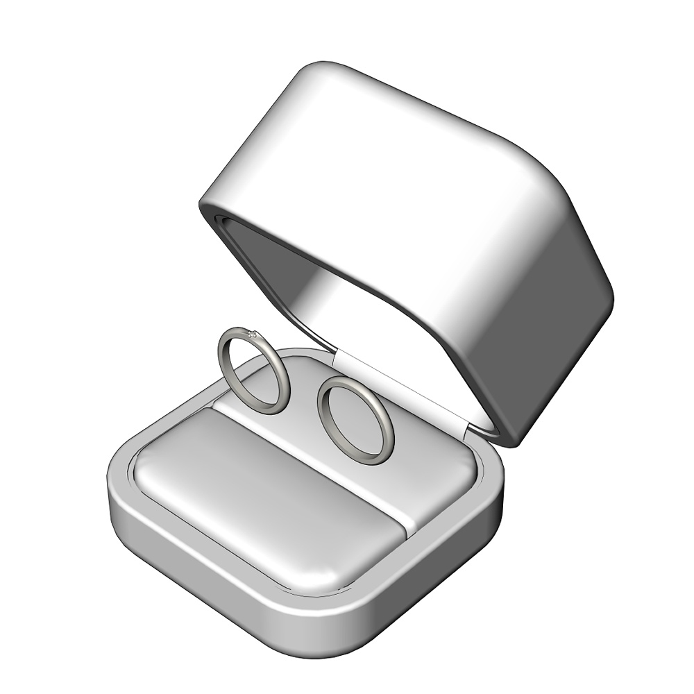 【3Dモデルデータ】ケース付きデザインリング【3DModel gem stone ring】