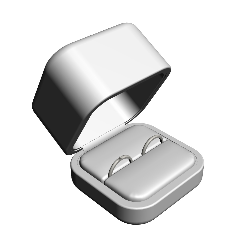 【3Dモデルデータ】ケース付きデザインリング【3DModel gem stone ring】