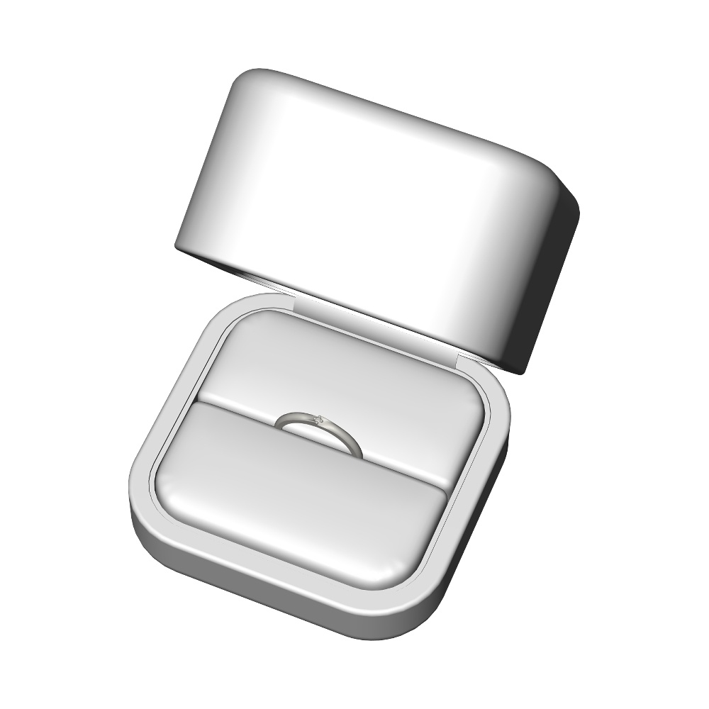 【3Dモデルデータ】ケース付きデザインリング【3DModel gem stone ring】