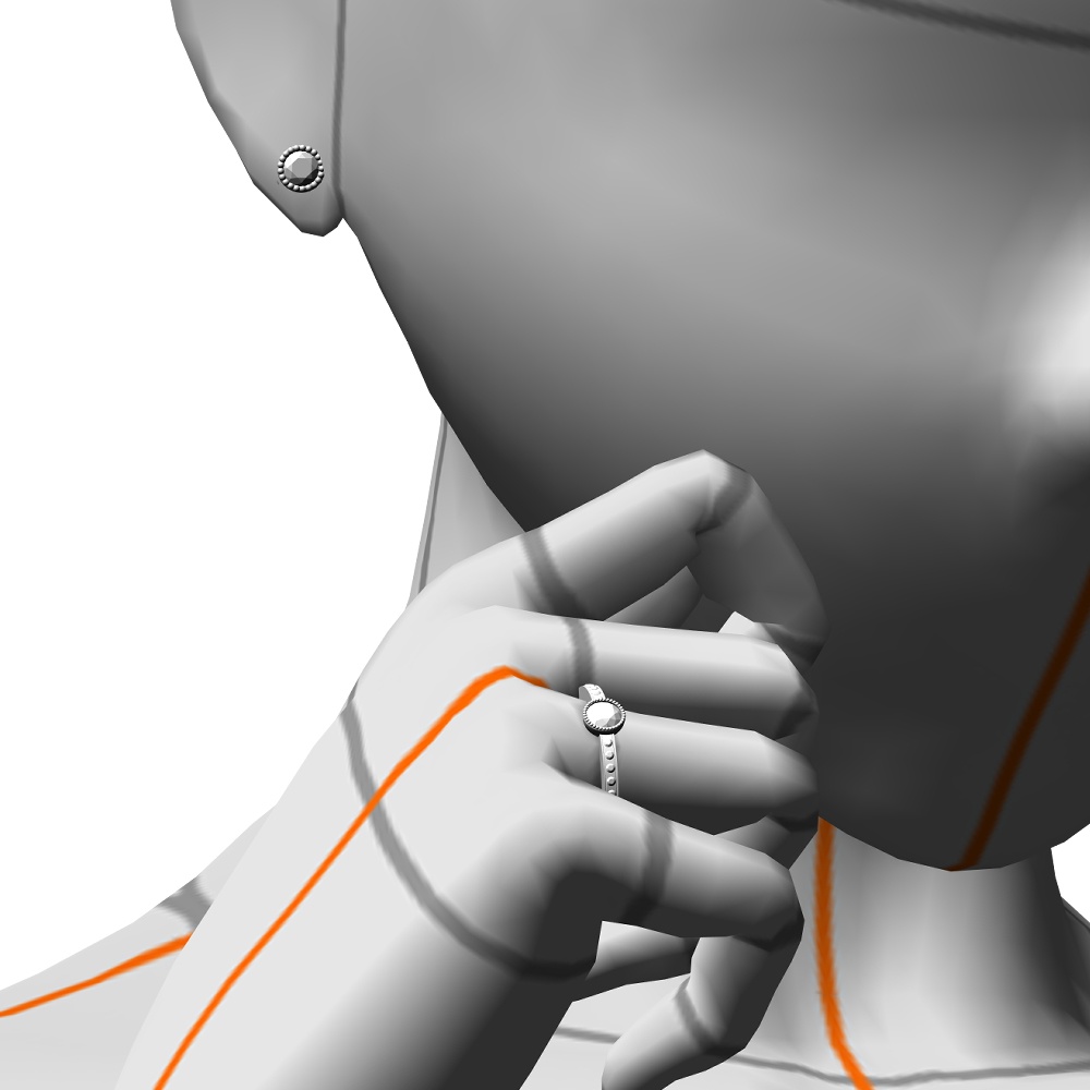 【3Dモデルデータ】ダイアモンドリング4【3DModel gem stone ring】