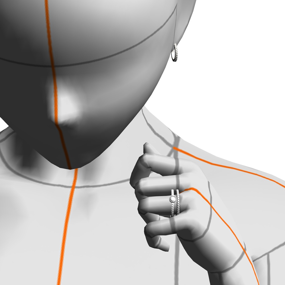 【3Dモデルデータ】ダイアモンドリング4【3DModel gem stone ring】