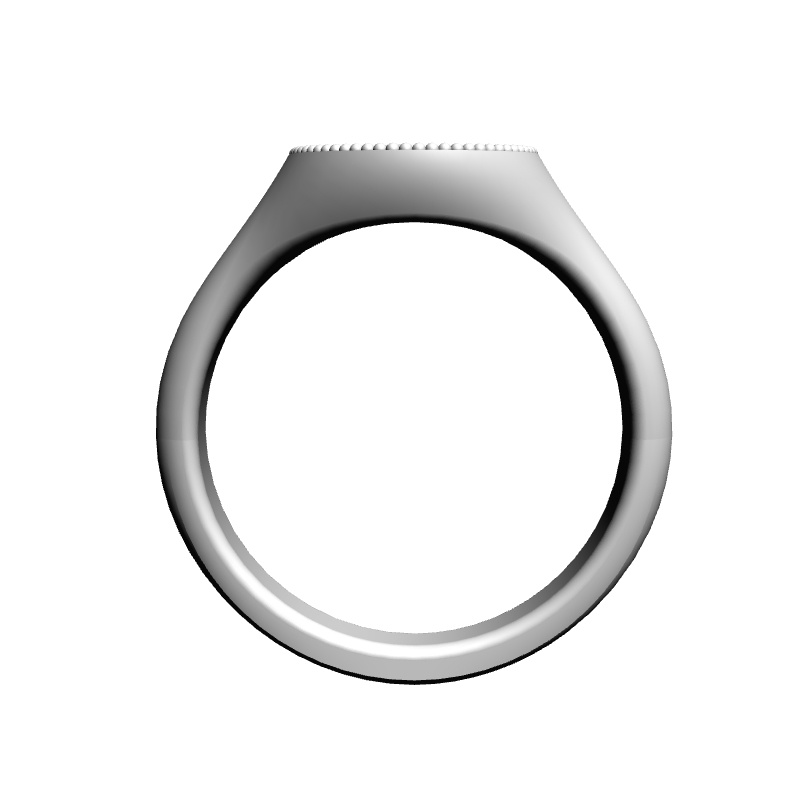 【3Dモデルデータ】シグネットリング【3D Model Signet Ring】