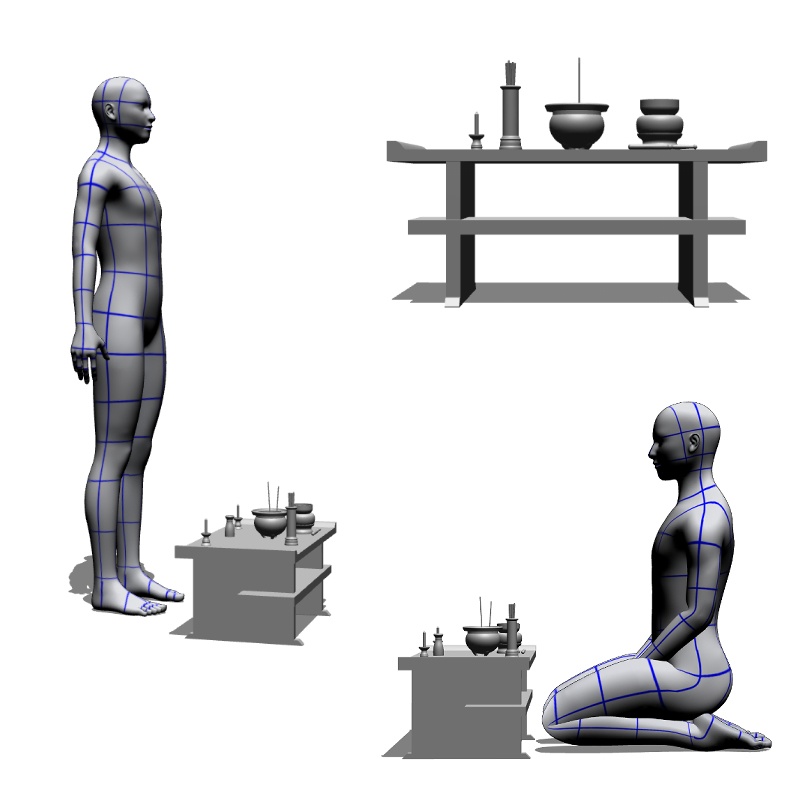 【3Dモデルデータ】家族葬セット