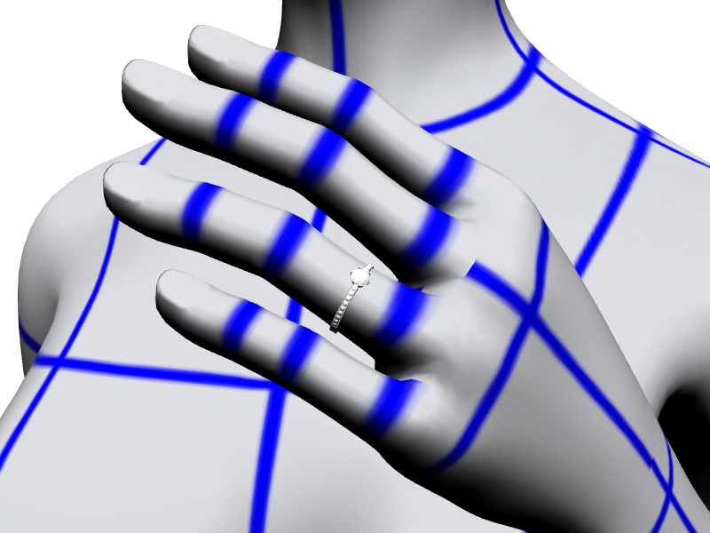 【3Dモデルデータ】ダイアモンドリング2 : ケース付きの婚約指輪【3DModel gemstone ring】