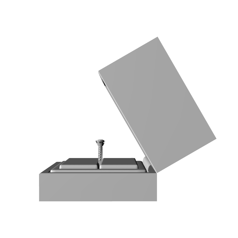 【3Dモデルデータ】ダイアモンドリング2 : ケース付きの婚約指輪【3DModel gemstone ring】