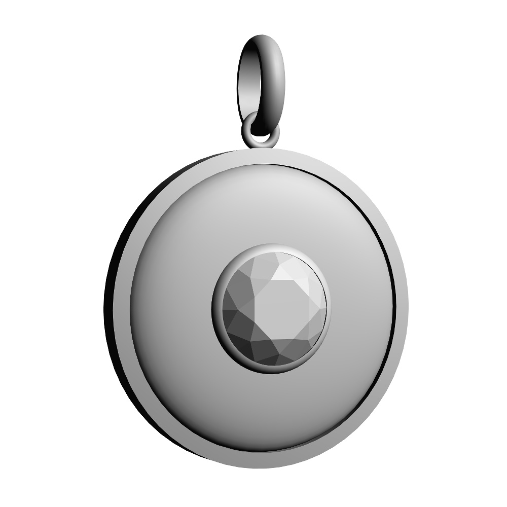 【3Dモデルデータ】ラウンドペンダントトップ【3D Model Round Pendant Top】