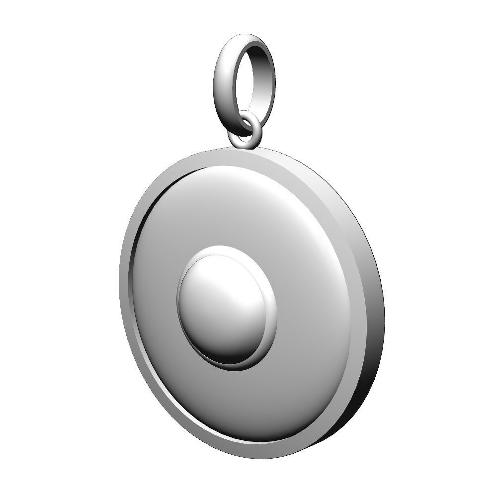 【3Dモデルデータ】ラウンドペンダントトップ【3D Model Round Pendant Top】