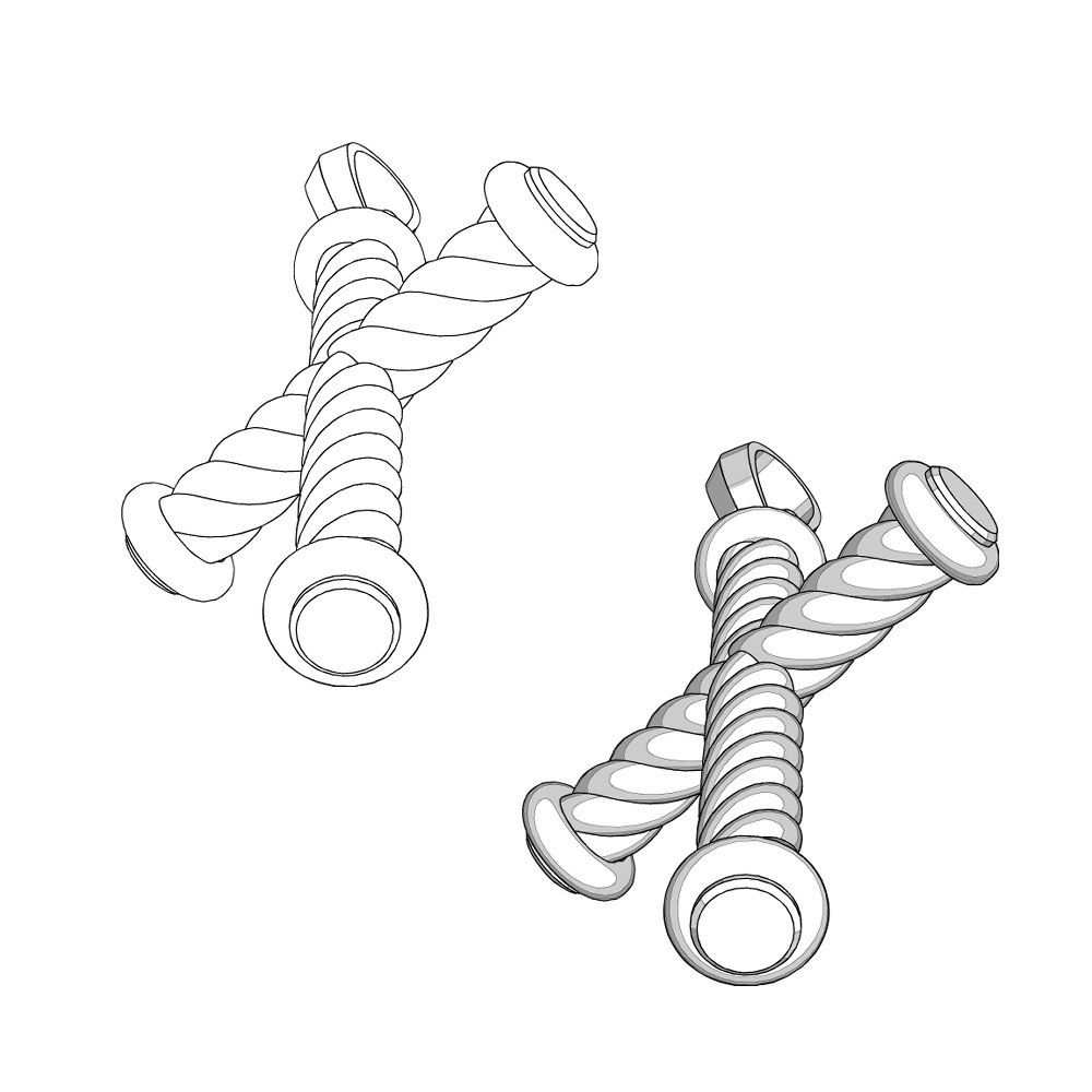 【3Dモデルデータ】クロスペンダント【3D Model gem cross pendant】