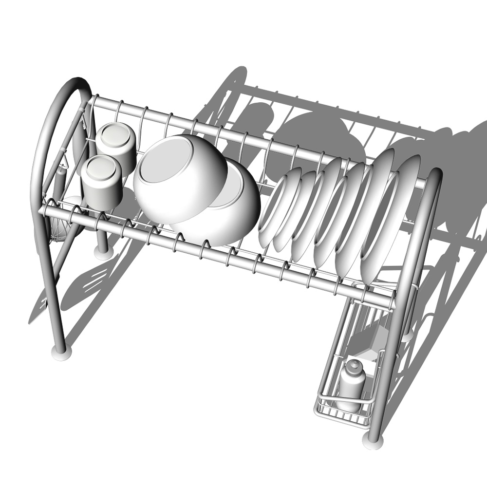 【3Dモデルデータ】シンク上水切りラックセット【Drainer Rack】