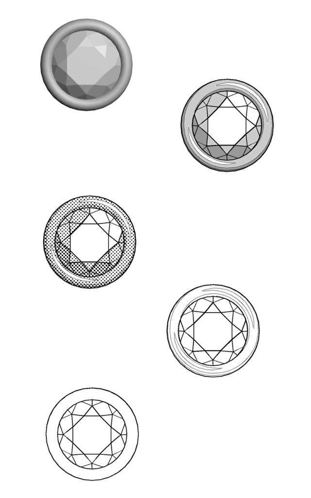 【3Dモデルデータ】ピアス2 : ケース付き(フクリン)【Pierced earrings (with case)】