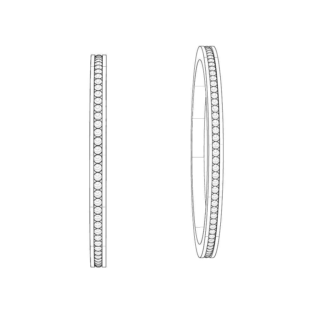 【3Dモデルデータ】ケース付きペアリング(ミル打ち)【3DModel milgrainRing and jewelbox】