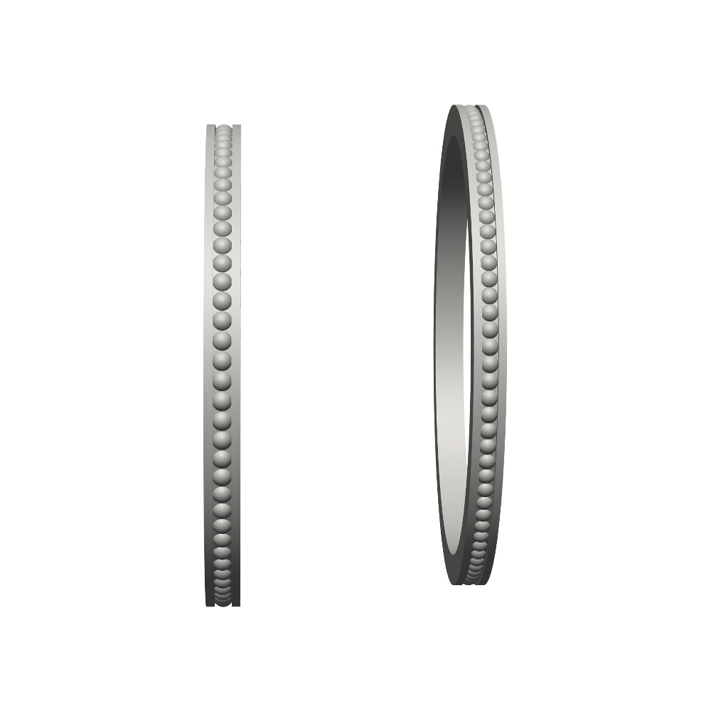 【3Dモデルデータ】ケース付きペアリング(ミル打ち)【3DModel milgrainRing and jewelbox】