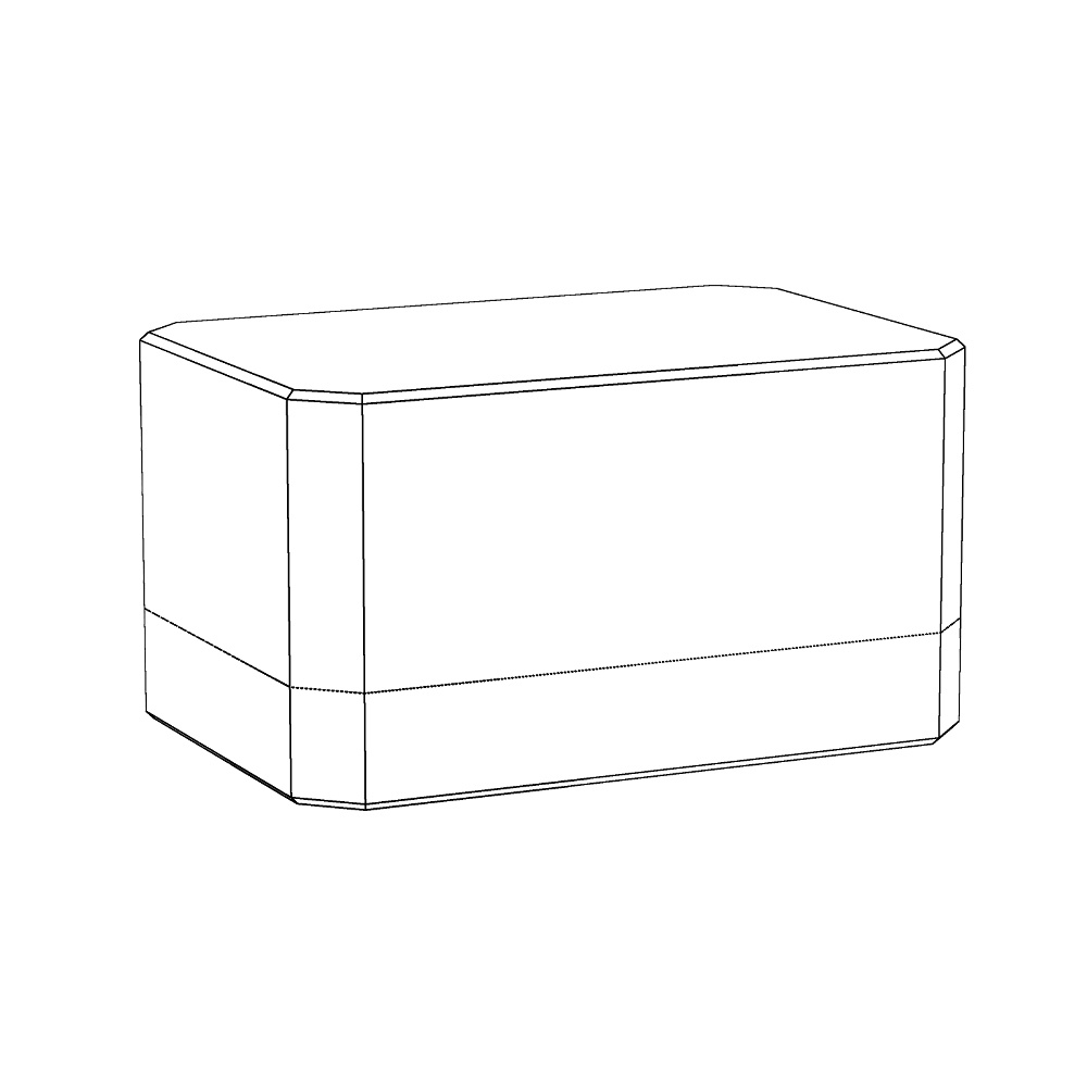 【3Dモデルデータ】ケース付きペアリング(ミル打ち)【3DModel milgrainRing and jewelbox】