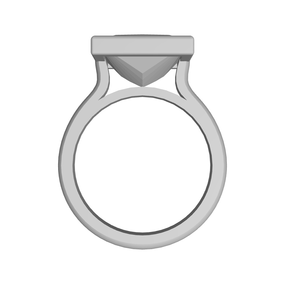 【3Dモデルデータ】リング8(プリンセスカット)【Ring8 Prinsess cut】