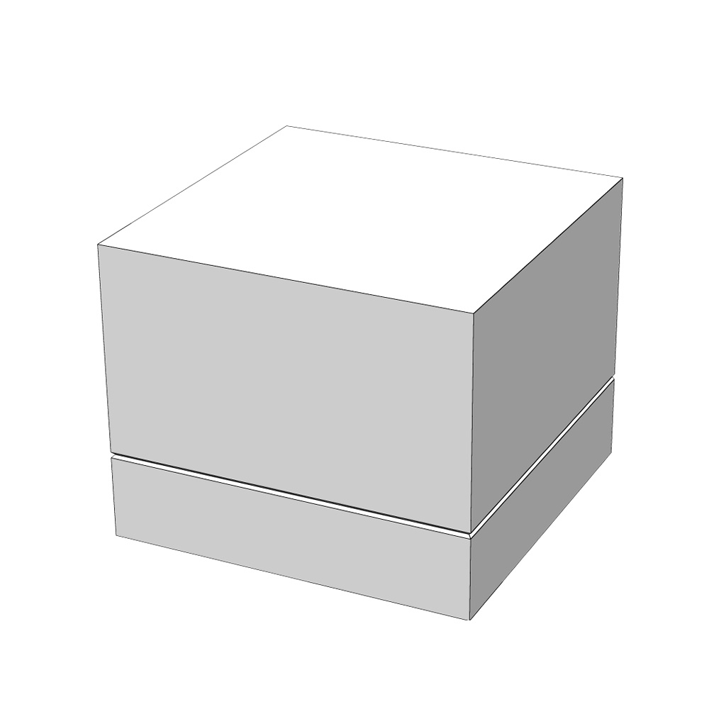 【3Dモデルデータ】リング10 : ケース付きの婚約指輪ラウンドブリリアントカット2ctアップ・メレの腕【3D model engagement ring】