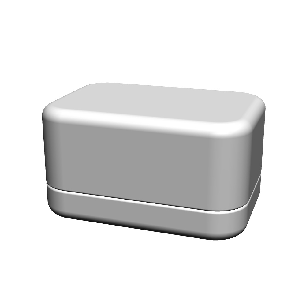 【3Dモデルデータ】リング11 : ケース付きペアリング(ミル打ち+メレダイア)【3DModel milgrainRing and jewelbox】