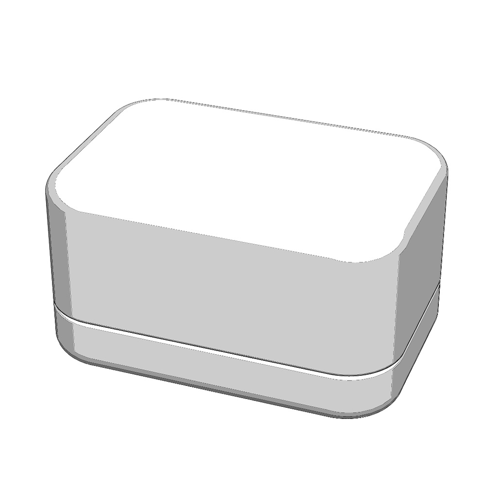 【3Dモデルデータ】リング11 : ケース付きペアリング(ミル打ち+メレダイア)【3DModel milgrainRing and jewelbox】