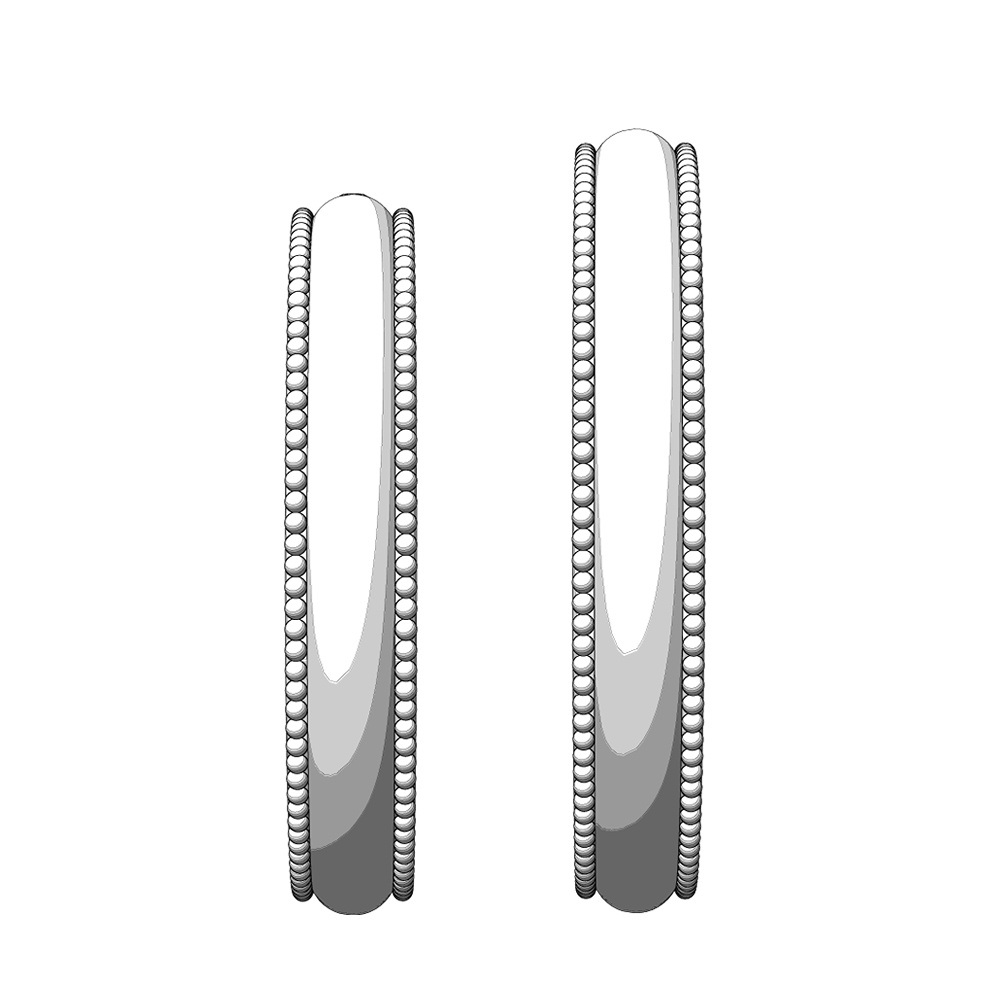 【3Dモデルデータ】リング11 : ケース付きペアリング(ミル打ち+メレダイア)【3DModel milgrainRing and jewelbox】