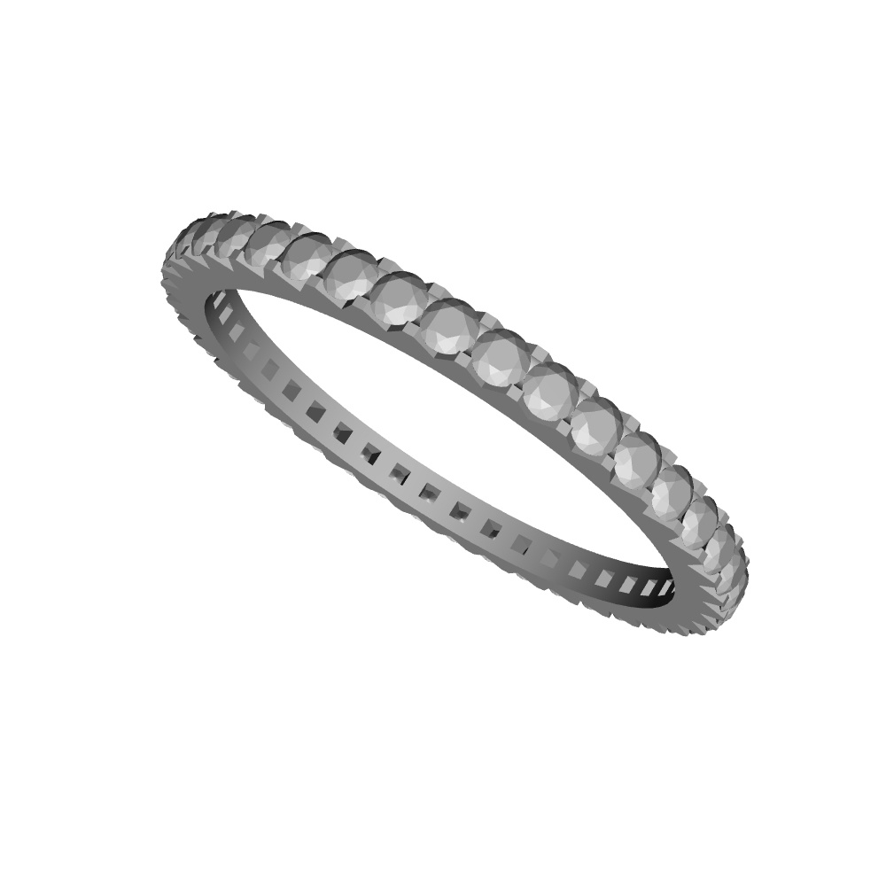 【3Dモデルデータ】リング12 : フルエタニティリング（幅1.5ｍｍ）【3DModel full eternity ring (1.5mm)】