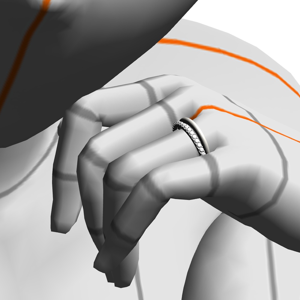 【3Dモデルデータ】リング12 : フルエタニティリング(幅1.5mm)【3DModel full eternity ring (1.5mm)】