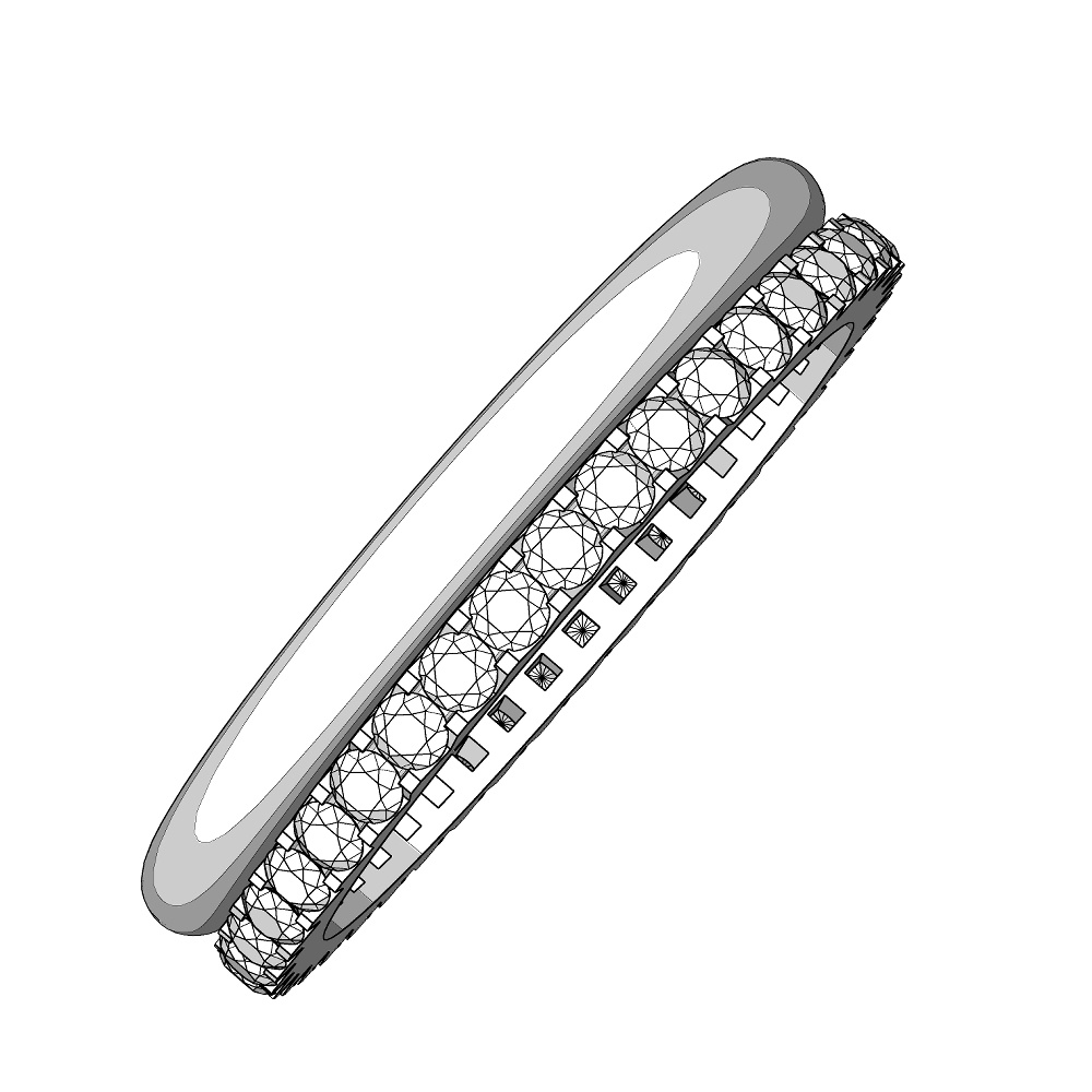 【3Dモデルデータ】リング12 : フルエタニティリング(幅1.5mm)【3DModel full eternity ring (1.5mm)】