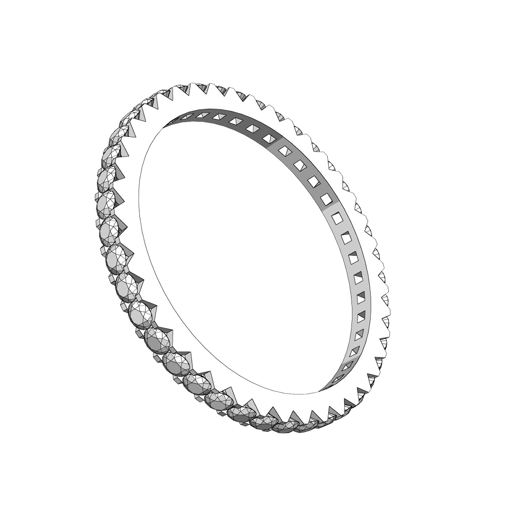 【3Dモデルデータ】リング12 : フルエタニティリング(幅1.5mm)【3DModel full eternity ring (1.5mm)】