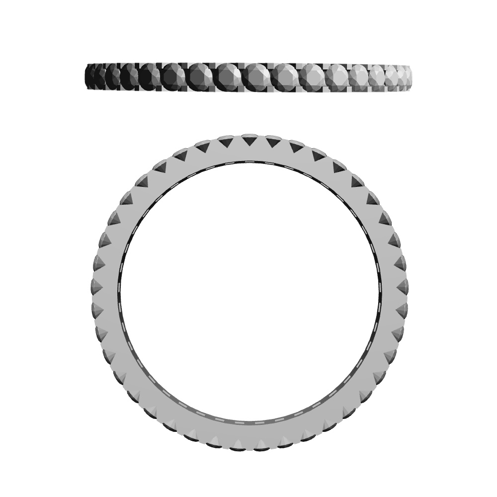 【3Dモデルデータ】リング12 : フルエタニティリング(幅1.5mm)【3DModel full eternity ring (1.5mm)】