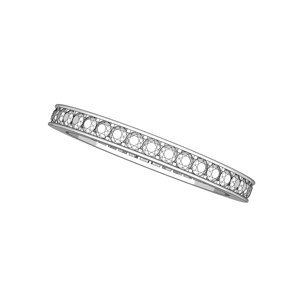 【3Dモデルデータ】リング13 : フルエタニティリング(幅2mm)【3DModel full eternity ring (2mm)】