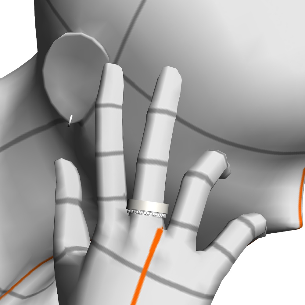 【3Dモデルデータ】リング13 : フルエタニティリング(幅2mm)【3DModel full eternity ring (2mm)】