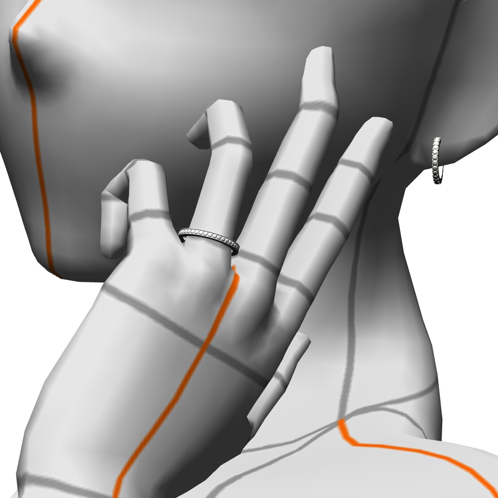 【3Dモデルデータ】リング13 : フルエタニティリング(幅2mm)【3DModel full eternity ring (2mm)】