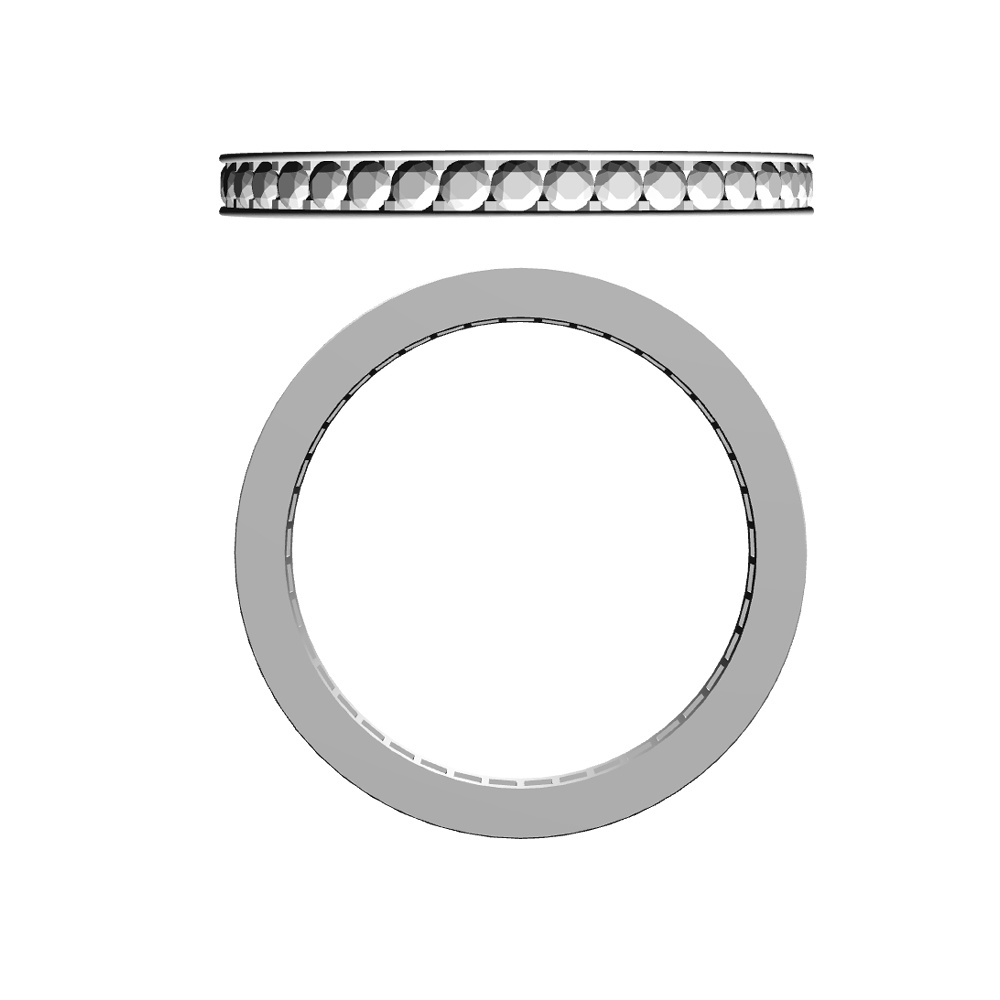 【3Dモデルデータ】リング13 : フルエタニティリング(幅2mm)【3DModel full eternity ring (2mm)】