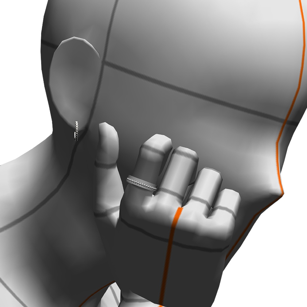 【3Dモデルデータ】ピアス4【Pierced earrings】