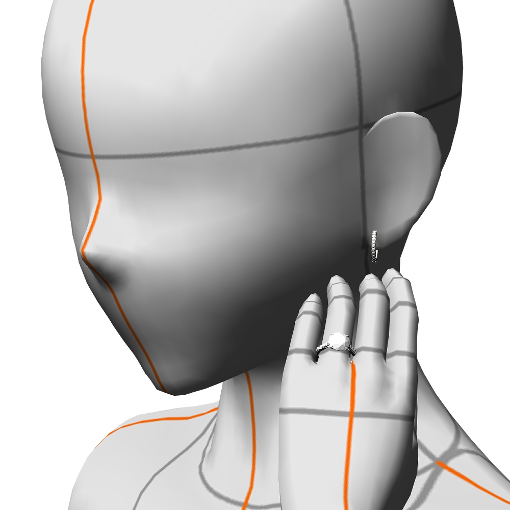 【3Dモデルデータ】ピアス4【Pierced earrings】