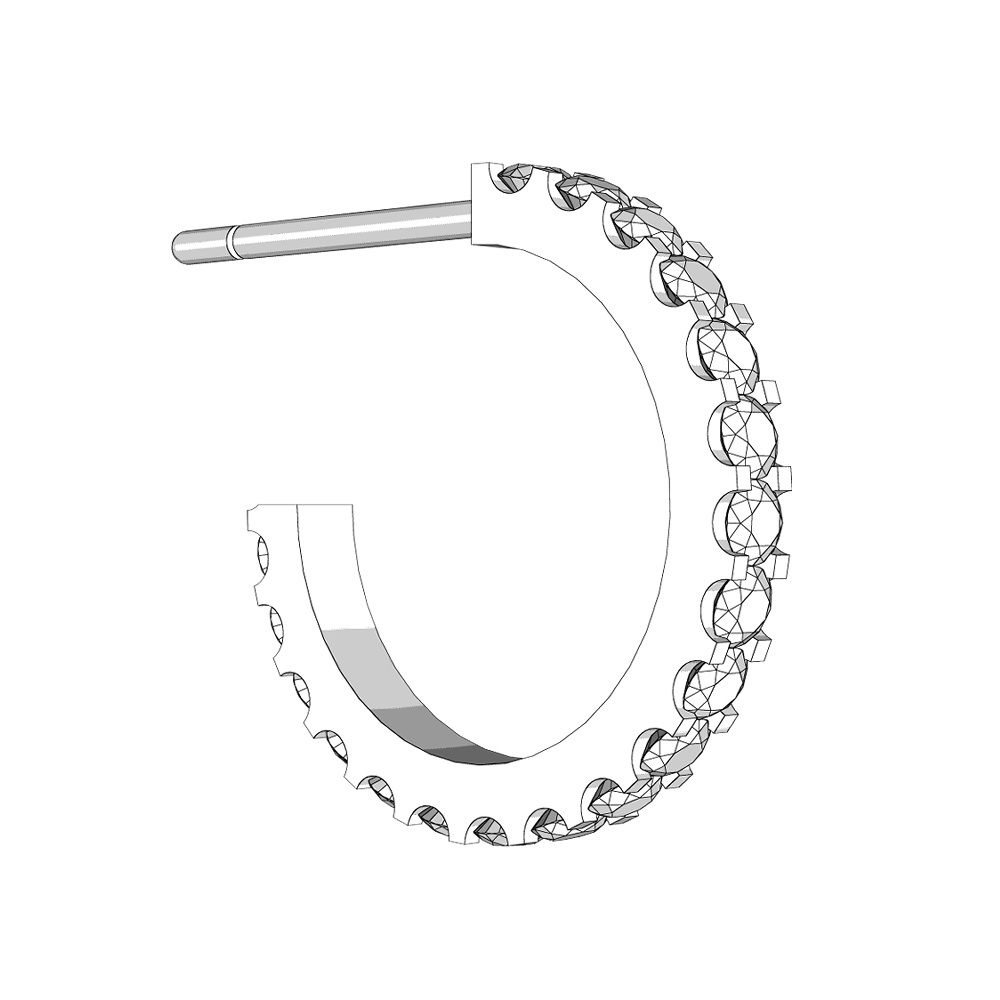 【3Dモデルデータ】ピアス4【Pierced earrings】