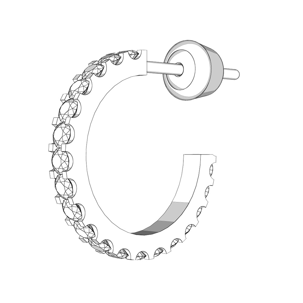 【3Dモデルデータ】ピアス4【Pierced earrings】