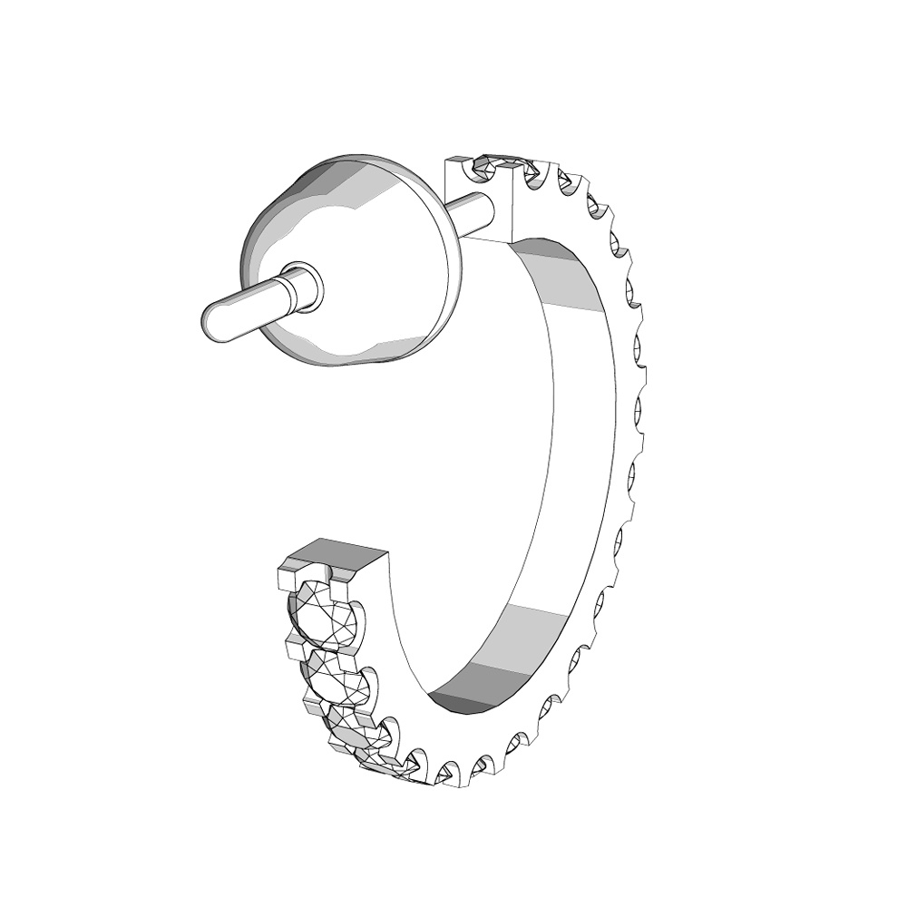 【3Dモデルデータ】ピアス4【Pierced earrings】