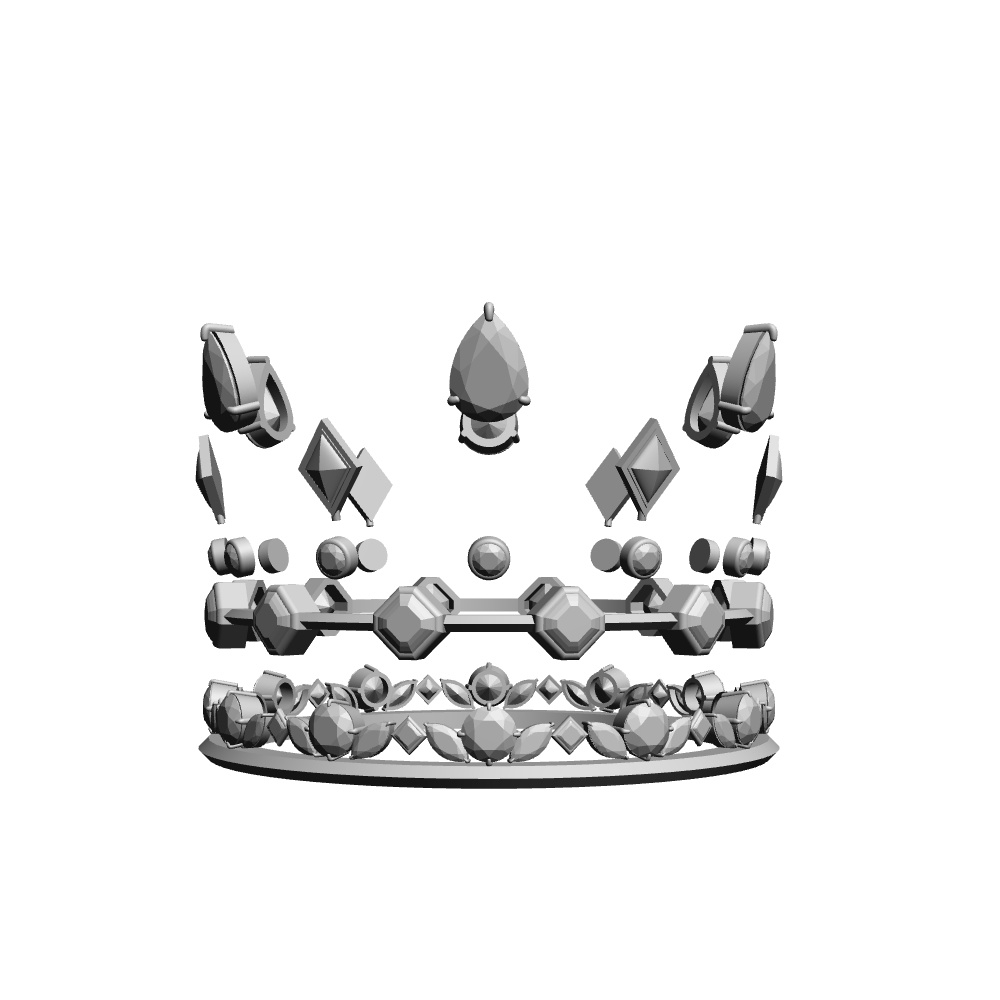 【3Dモデルデータ】王冠1【3D model crown1】
