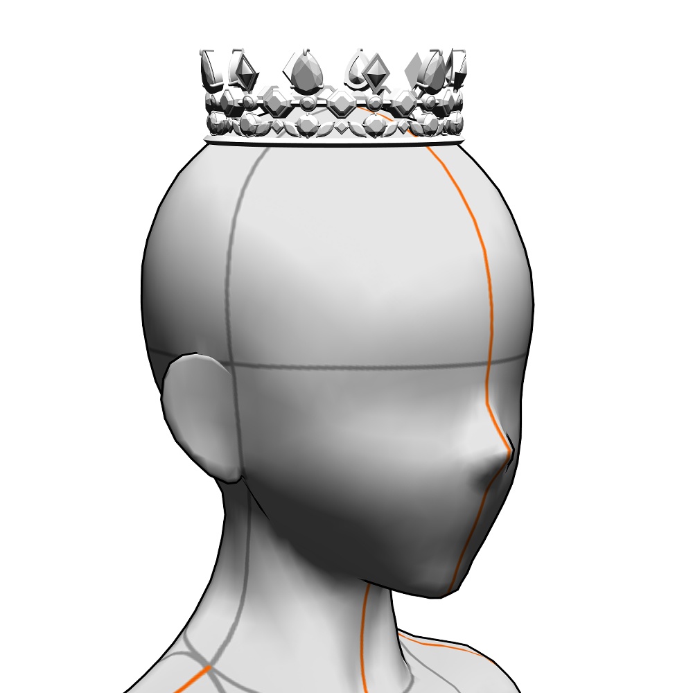 【3Dモデルデータ】王冠1【3D model crown1】