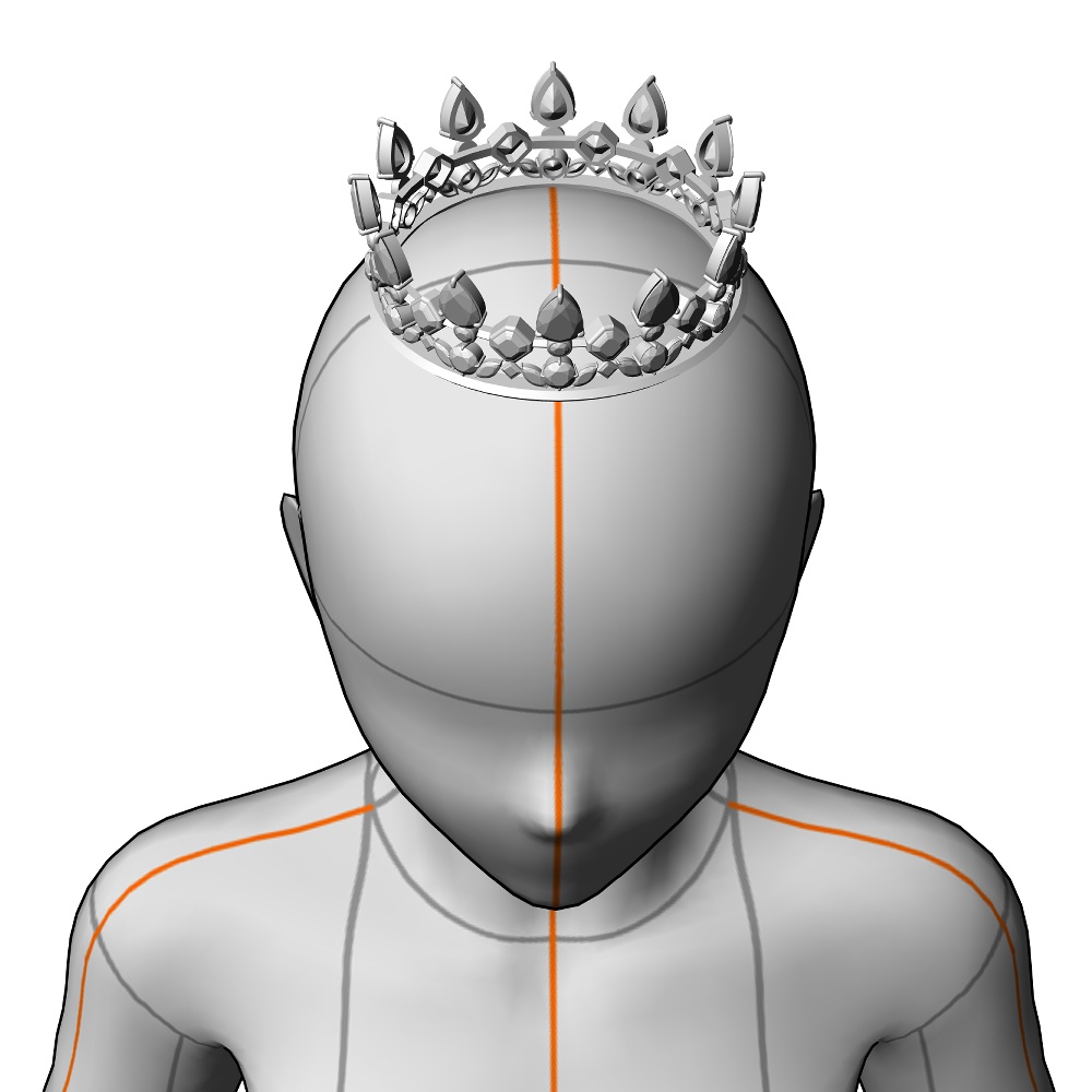【3Dモデルデータ】王冠1【3D model crown1】