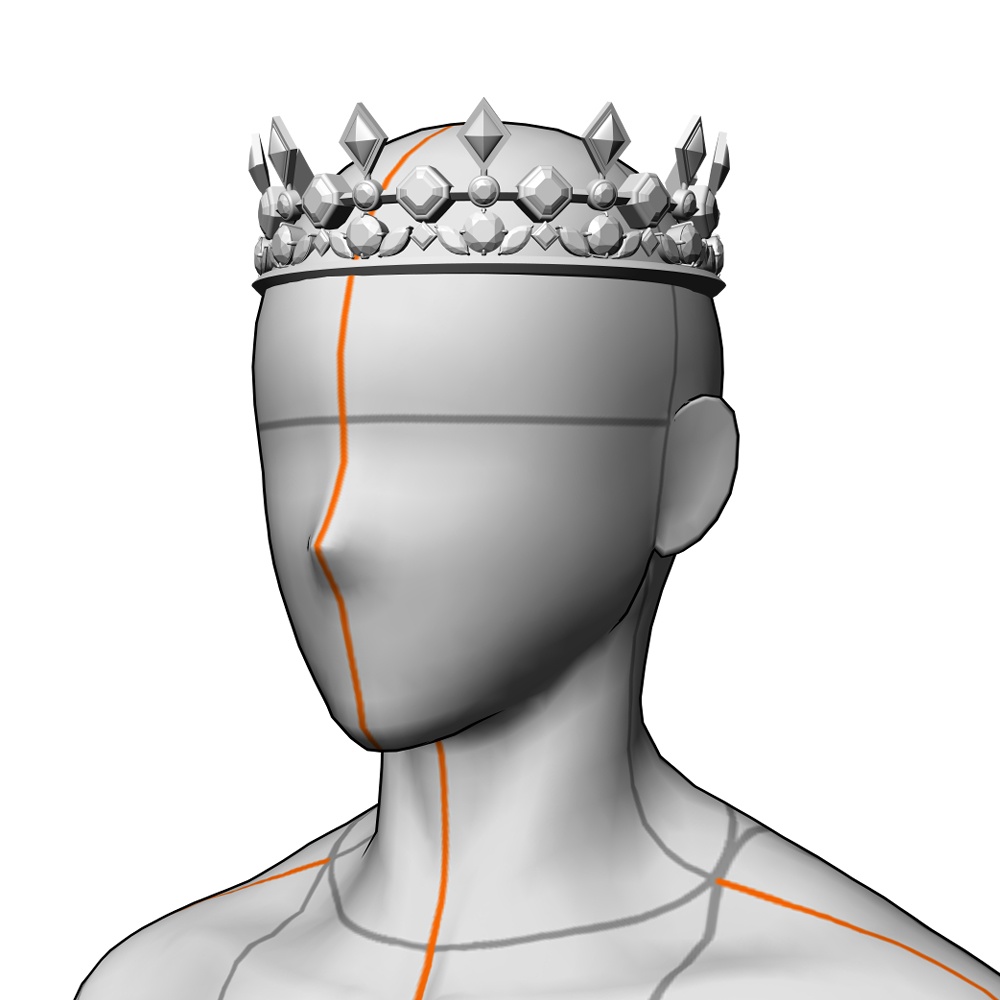 【3Dモデルデータ】王冠1【3D model crown1】
