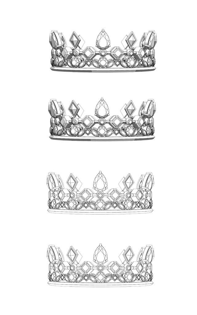 【3Dモデルデータ】王冠1【3D model crown1】