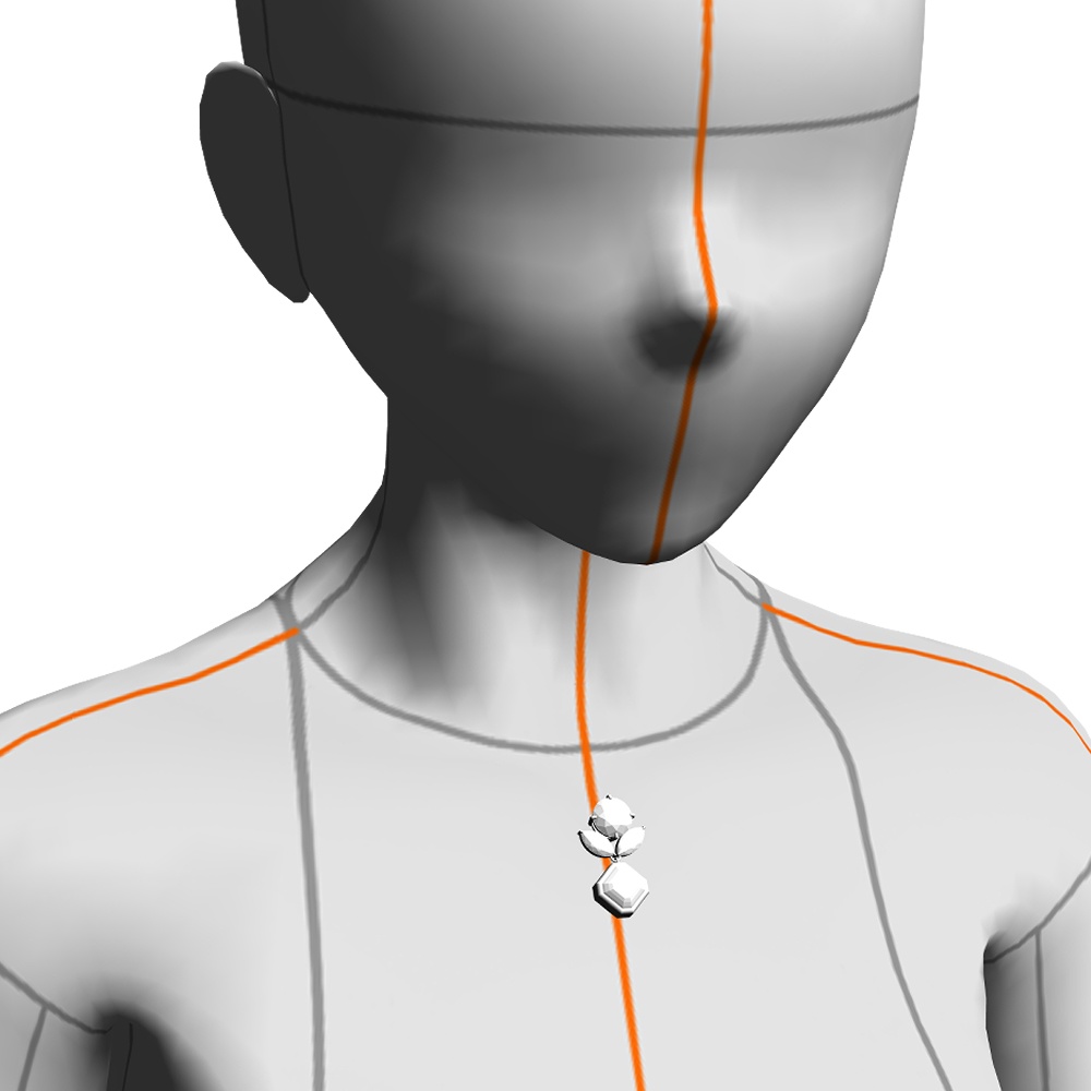 【3Dモデルデータ】ペンダント7 : ペンダント兼用ピアス(各3種)【3D model pendant7】