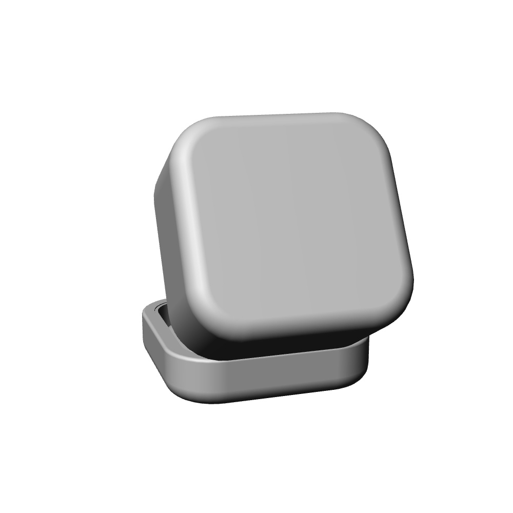 【3Dモデルデータ】ピアス5: ケース付き(4つ爪)【Pierced earrings (with case)】