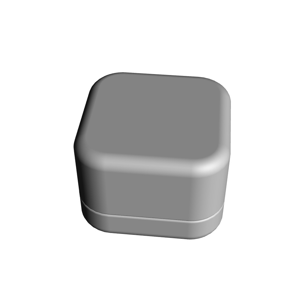 【3Dモデルデータ】ピアス5: ケース付き(4つ爪)【Pierced earrings (with case)】