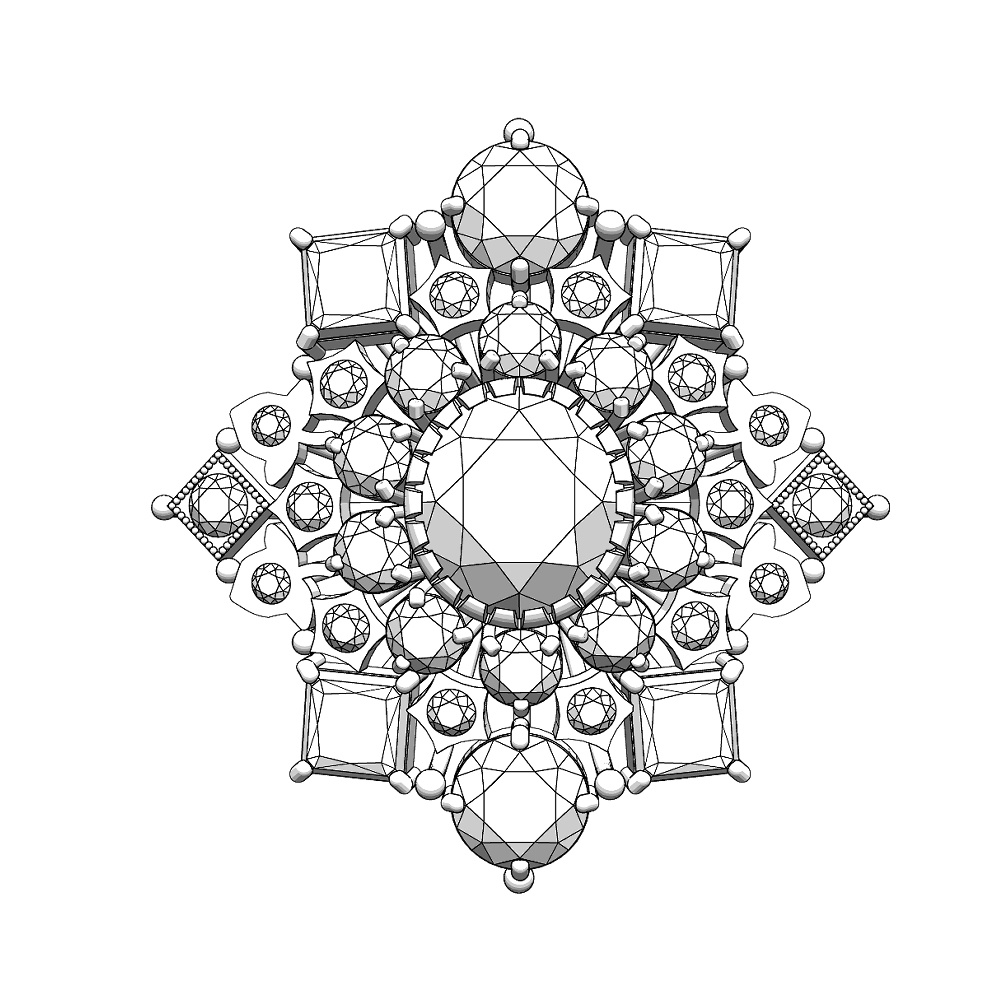 【3Dモデルデータ】ペンダント8【3D model pendant8】