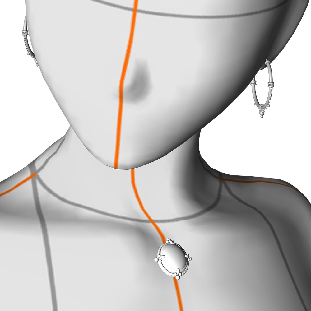 【3Dモデルデータ】ピアス7【Pierced earrings7】