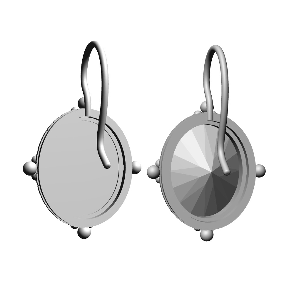 【3Dモデルデータ】ピアス7【Pierced earrings7】