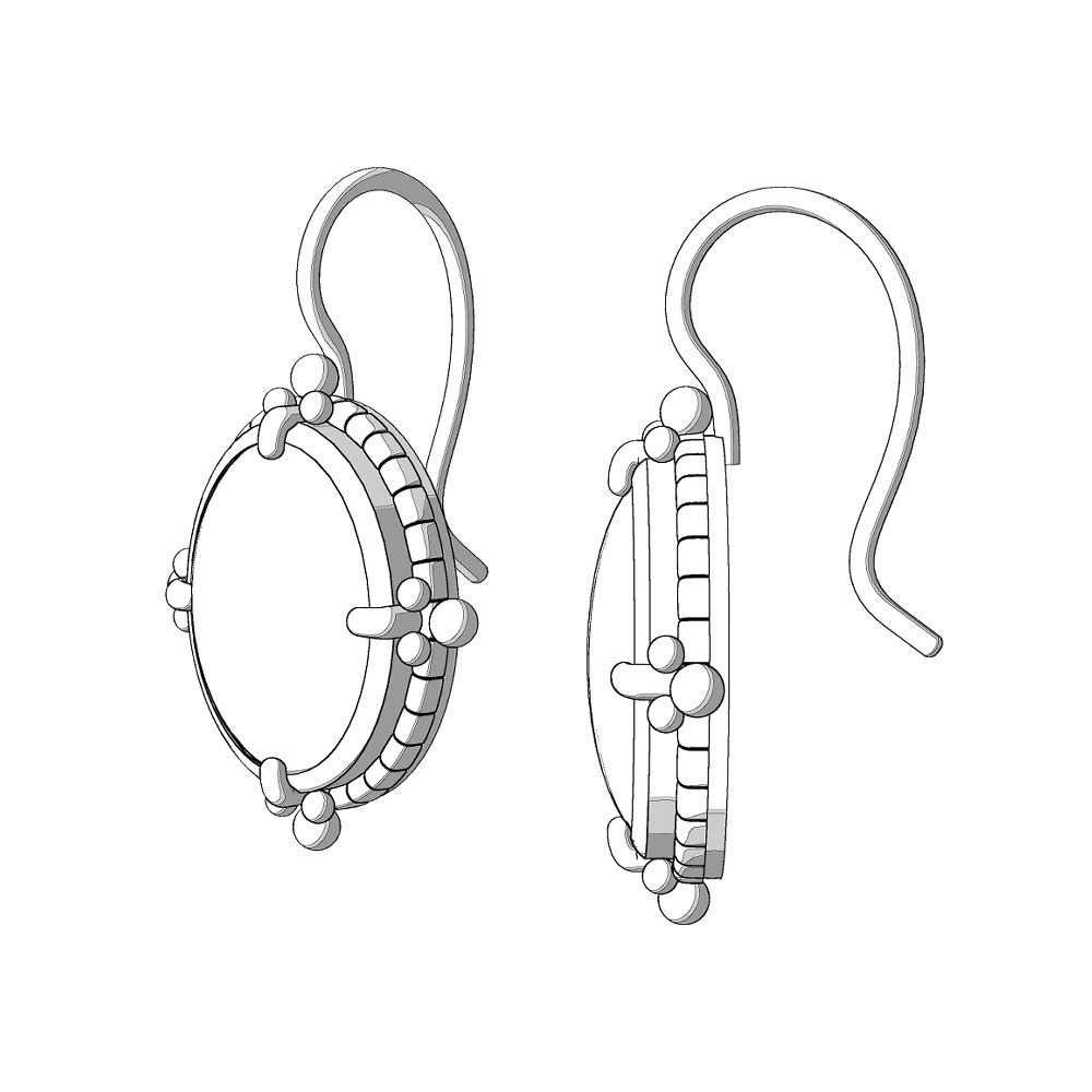 【3Dモデルデータ】ピアス7【Pierced earrings7】