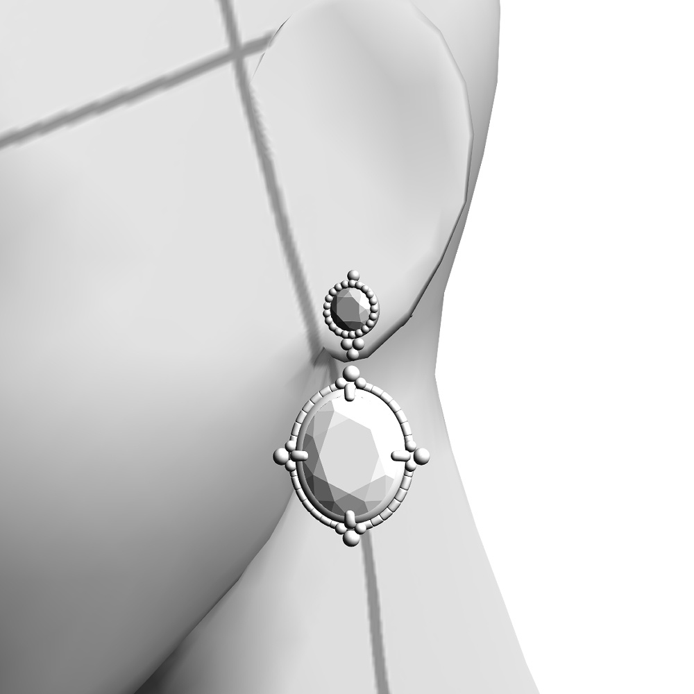 【3Dモデルデータ】ピアス7【Pierced earrings7】