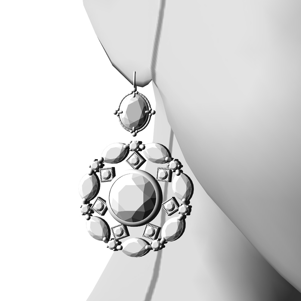 【3Dモデルデータ】ピアス7【Pierced earrings7】